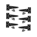 Black Strap Shed Door Flush Mount Cast Iron Hinges Of Pack 6. Fixed Price $68.99.
