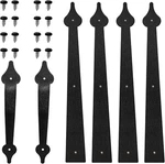 Zekoo Steel Decorative Garage Door Hinges Handles Iron Hardware Kit Color Black. Fixed Price $30.21.
