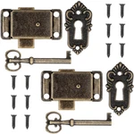 2 Sets Skeleton Lock Antique Bronze Vintage Cabinet Furniture With Keys. Fixed Price $15.93.