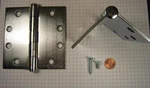 Taco #TA-190-(4-1/2 X 4-1/2)" Steel Door Hinge, Satin Chrome-plated, With Screws. Fixed Price $9.95.