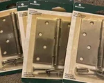 7 Brainerd Satin Nickel Door Hinge 4" Square Corner 56439. Fixed Price $12.00.