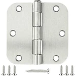 Door 1/2" 18 Pack Rounded Hinges Satin/brushed Nickel 3.5" X 3.5.... Fixed Price $35.10.