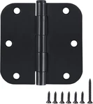 6 Pack Door Hinges - 3.5 X Inch, Matte Black, 5/8 Radius Corners,. Fixed Price $20.65.