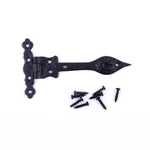 Black Hinges For Doors Wrought Iron 6 Inch Spear Tip Hardware. Fixed Price $15.99.