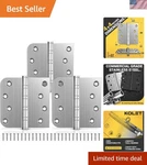 Ball Bearing Door Hinges, 4 X Inches Square And 5/8'' Radius C.... Fixed Price $57.67.