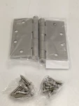1-PAIR Emtek 9200 Steel Hinges Hd Square Corners 4 1/2" X Satin Nickel. Fixed Price $25.20.