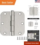 Water-resistant Satin Nickel Door Hinges 6-PACK Easy Install & Quiet Operation. Fixed Price $38.98.