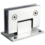 Alise Glass Shower Door Hinges, 90 Degree, Brushed NICKEL-1P. Fixed Price $18.98.