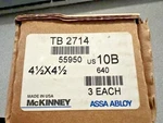 3 Mckinney Hinge TB2714 US10B 1/2 X Oil Rubbed Bronze Bmha 640 Made Usa. Fixed Price $22.95.