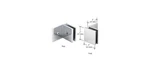 Crl SGC039CH Polished Chrome Fixed Panel Square Clamp With Large Leg. Fixed Price $18.98.