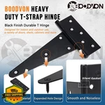 Boodvon 6" T-strap Gate Hinges Heavy Duty Black Shed Barn Door 2 Pack. Fixed Price $20.00.
