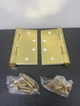 Emtek 94015US3 4.5" Square Ball Bearing Mortise Hinges - Polished Brass Pair. Fixed Price $27.77.