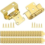 Donanim 1/2 Overlay Cabinet Hinges Brass Gold Semi Wrap Self Closing 25 Pair. Fixed Price $45.88.