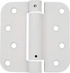 Spring Self-closing Hinges 4 Inch With 5/8 Radius White Prime Adjustable. Fixed Price $33.57.