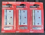 Lot Of Everbilt 3.5" Galvanized Steel Utility Door Hinges Model 698-578, New. Fixed Price $14.99.