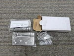 (qty 2) Hosom Self Closing Door Spring Loaded Hinges 4 Inch Brushed Nickel. Fixed Price $18.08.