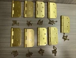 Lot Of 9 Penrod Bright Brass Door Hinges 4 5/8. Fixed Price $42.74.