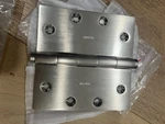 New Baldwin 1045.150.I - Square Mortise Hinge 4.5"X4.5" Satin Nickel No Box. Fixed Price $16.24.