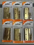 6-PACK 2/PC (12 Hinges) National Hardware N146-852 Cabinet Door 3" Solid Brass. Fixed Price $30.94.