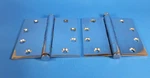 Butt Hinges Lawrence Bros. Bright Chromium 4.5"X4.5" Old New Stock Original Box. Fixed Price $26.97.