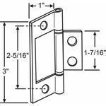 Zoro Select Door Hinge, Steel, 3"L, Pr 9. Fixed Price $6.00.