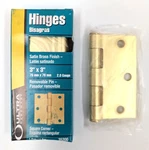 Nos! Set Of Ultra Hardware Satin Brass X 3" Door Hinges, Removeable Pins. Fixed Price $12.99.