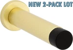 New 2-PACK Lot National Hardware Cooper Door Stop N830-523 Brushed Gold Rigid. Fixed Price $17.06.