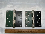 Vintage Set 2 Pair Stanley 5 X Door Hinge Steel Heavy Commercial Industrial. Fixed Price $18.00.