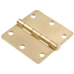 Hardware Essentials 1/4" Round Corner Door Hinge Satin Brass (3-1/2"). Fixed Price $8.50.
