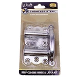 Wright Screen Door Hardware Stainless Steel Self Closing Hinge & Latch Kit New. Fixed Price $12.99.