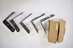 Lot Of 5 National Hardware Structural Corner Brace 6.2" X 3" 1/4" Black. Fixed Price $52.99.