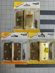 Nos 3-PACK Lot National Hardware 1/2" Brass Removable Pin Door Hinge N195-701. Fixed Price $22.05.