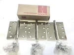 Hager Box Of 3 New Chrome Steel Hinges 4X4 1279 Nib. Fixed Price $14.00.