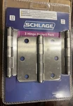 New Schlage SC3P1012F-619E Pack 3.5" Rd Hinge Plain Bearing 1/4" Radius Nickel. Fixed Price $30.99.