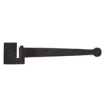 Signature Hardware Harte 12" Offset Iron Strap Hinge W/ Pintle Black Powder Coat. Fixed Price $21.55.