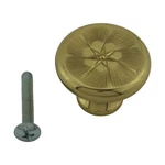 Cabinet Knob Bright Solid Brass Drawer Finish 1/4" Dia Renovators Supply. Fixed Price $14.99.