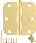 Door Hinges Satin Brass- 12 Pack Gold 3.5 Inch Rounded Interior. Fixed Price $19.99.