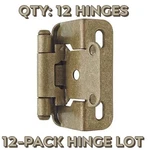 12-HINGE Lot Amerock 3/8" Inset Cabinet Burnished Brass BPR7550BB Self Closing. Fixed Price $37.73.