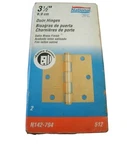 National N142-794, 3 1/2" Door Satin Brass Finish Hinges Pk New. Fixed Price $6.00.