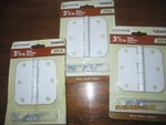 Gatehouse 3-1/2" White Interior Door Hinges 5/8" Radius. Fixed Price $13.99.
