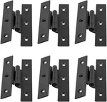 Rust-resistant Black Wrought Iron Colonial Offset Hinges 3.5" Pack 6. Fixed Price $114.99.