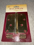 New Baldwin Brass Radius 91840-003-CD 5/8 Corner Hinges Square.. Fixed Price $21.50.