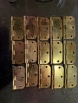15-PACK Nos Lawrence Hardware 3.5" Door Hinges Yellow Zinc 5/8" Radius KA2558S. Fixed Price $19.99.