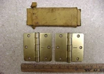 One Pair Stanley RD741 US4 Steel W/satin Brass Round Corner 3-1/2" Butt Hinges. Fixed Price $15.99.