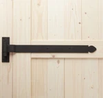 Signature Hardware Nichol 12" Hand Forged Band Hinge Pintle Black POWDER(LOC-25). Fixed Price $28.00.