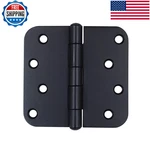 Outlet Black Stainless Steel Door Hinges - 4 Inch 5/8 Radius. Fixed Price $105.22.