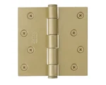 Emtek 963144 4" Satin Brass Square Barrel Heavy Duty Hinge Sqcr US4. Fixed Price $45.00.