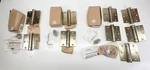 (9) Nos Hager Brass Tone 1750 X3.5 Full Mortise Spring Steel Hinges *read*. Fixed Price $65.00.