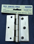 Lot Of Pair Stanley Made Usa Hardware 3 1/2 Half Surface Brass Door Hinges. Fixed Price $29.96.