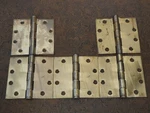 5CT Square Brass 4.5" X Full Mortise Ball Bearing Hinges US3 Hager Mckinney. Fixed Price $27.77.